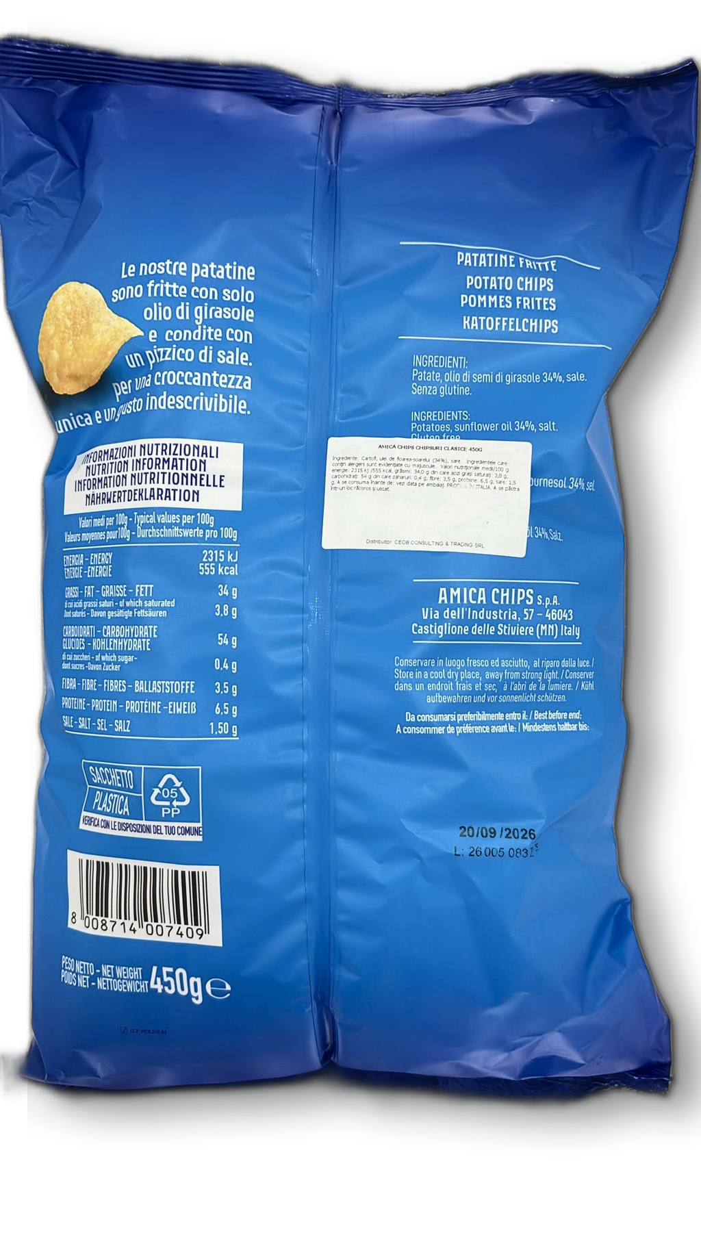 AMICA CHIPS CHIPSURI CLASICE 300G
