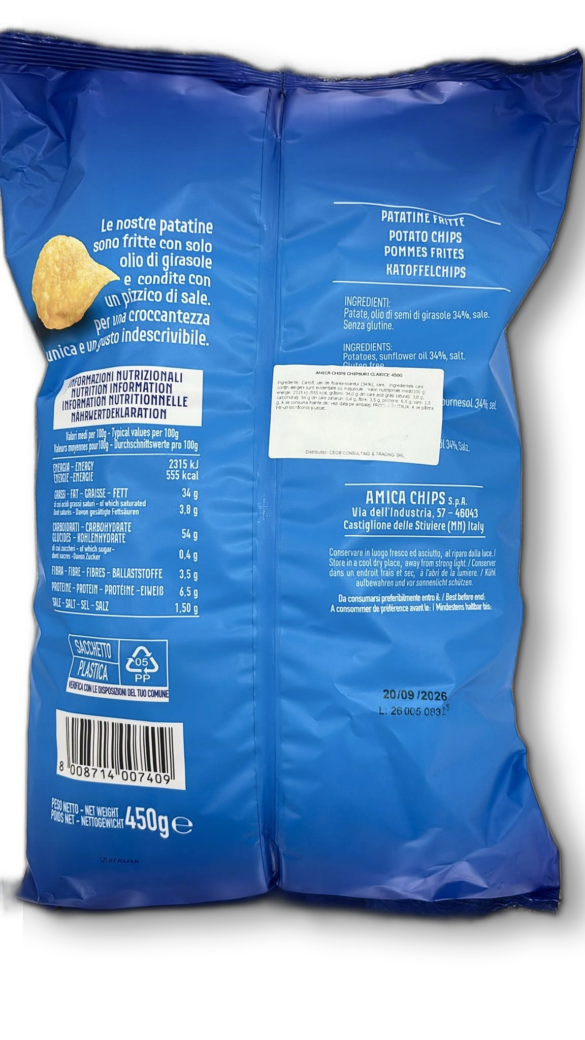 AMICA CHIPS CHIPSURI CLASICE 300G