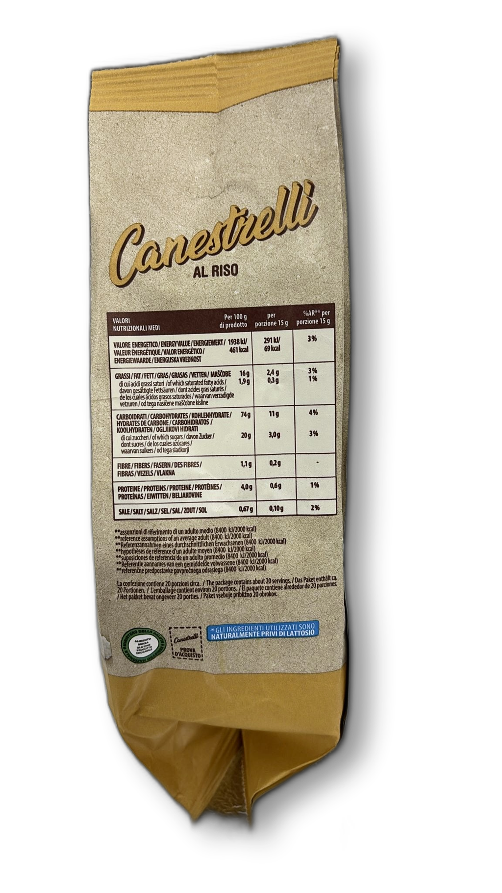 INGLESE CANESTRELLI CU OREZ FARA GLUTEN 300G