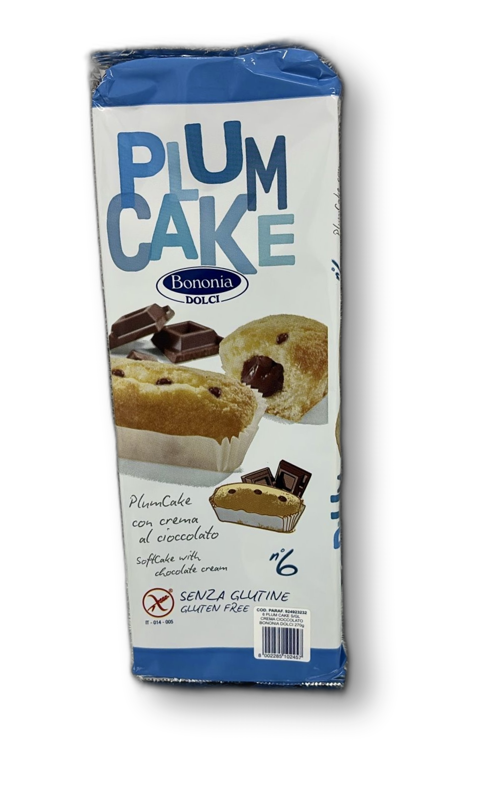 BONOMIA PLUM CAKE CU CIOCOLATA FARA GLUTEN.270G