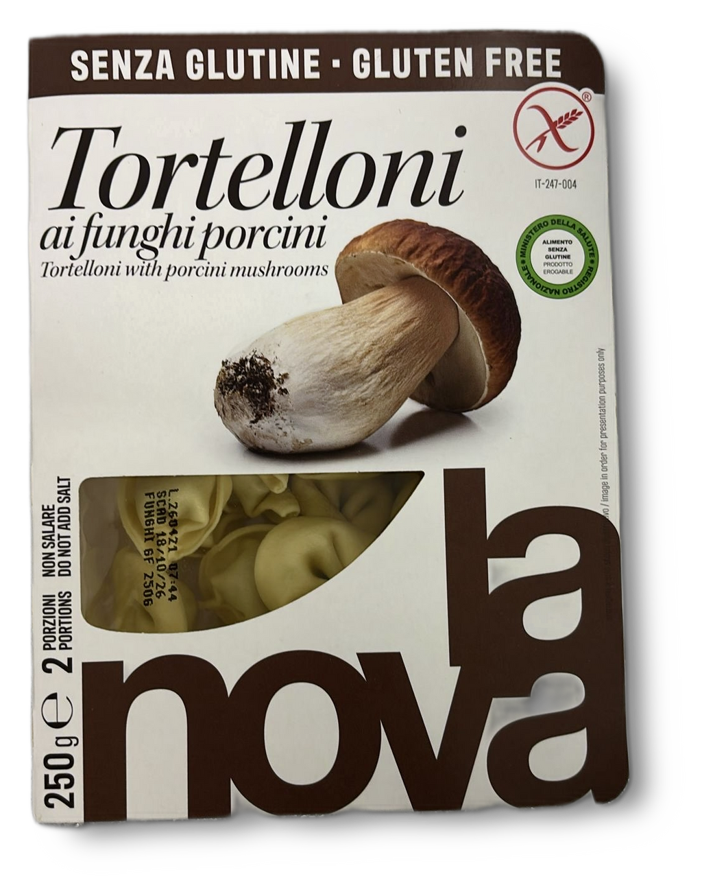 LA NOVA TORTELLONI CU CIUPERCI FARA GLUTEN 250G