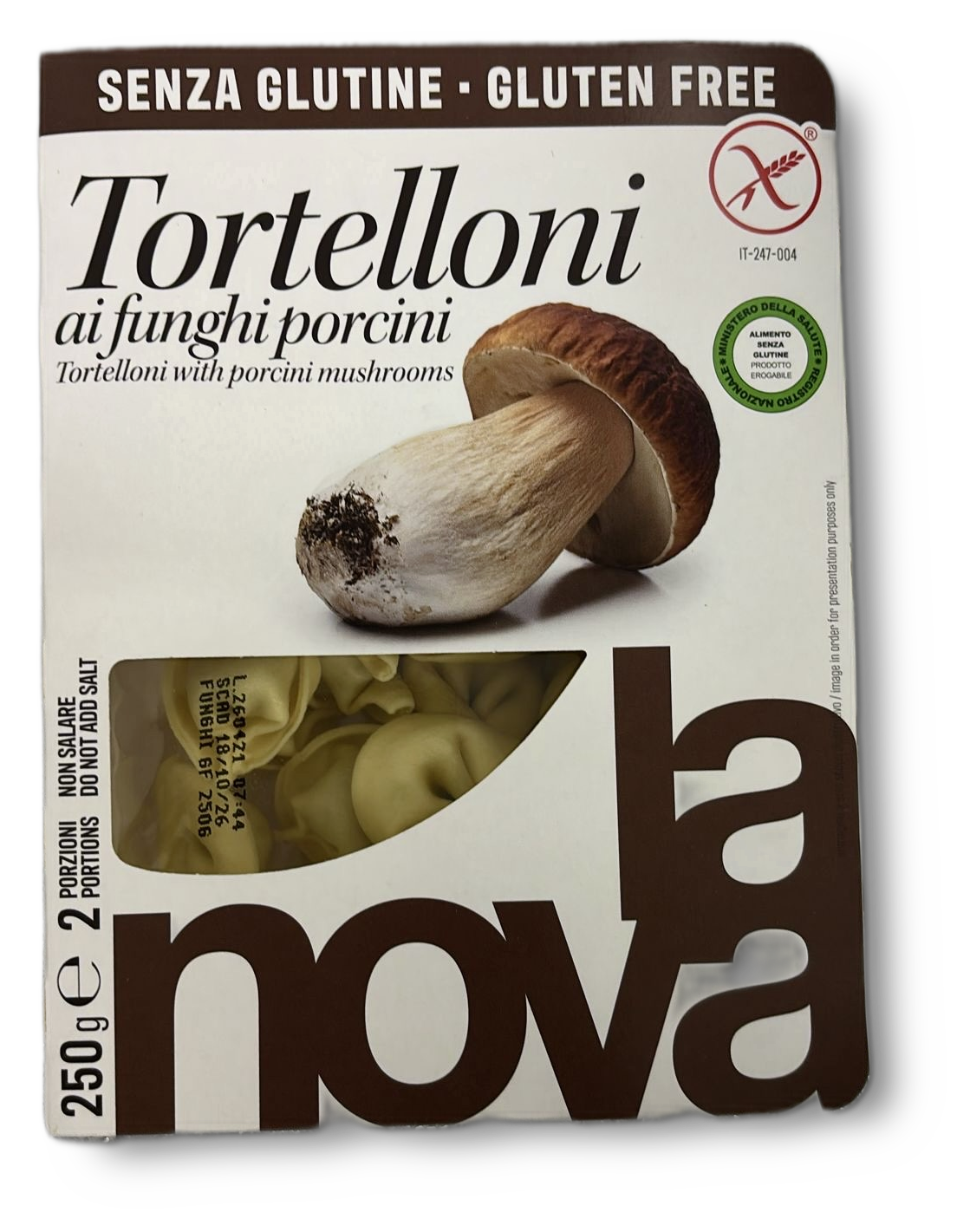 LA NOVA TORTELLONI CU CIUPERCI FARA GLUTEN 250G
