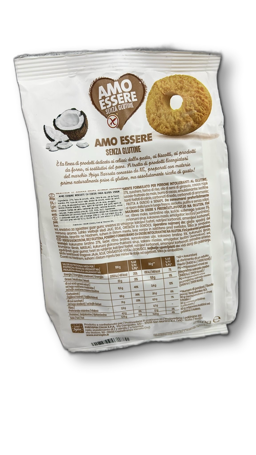 AMO ESSERE BISCUITI CU COCOS FARA GLUTEN 250GR