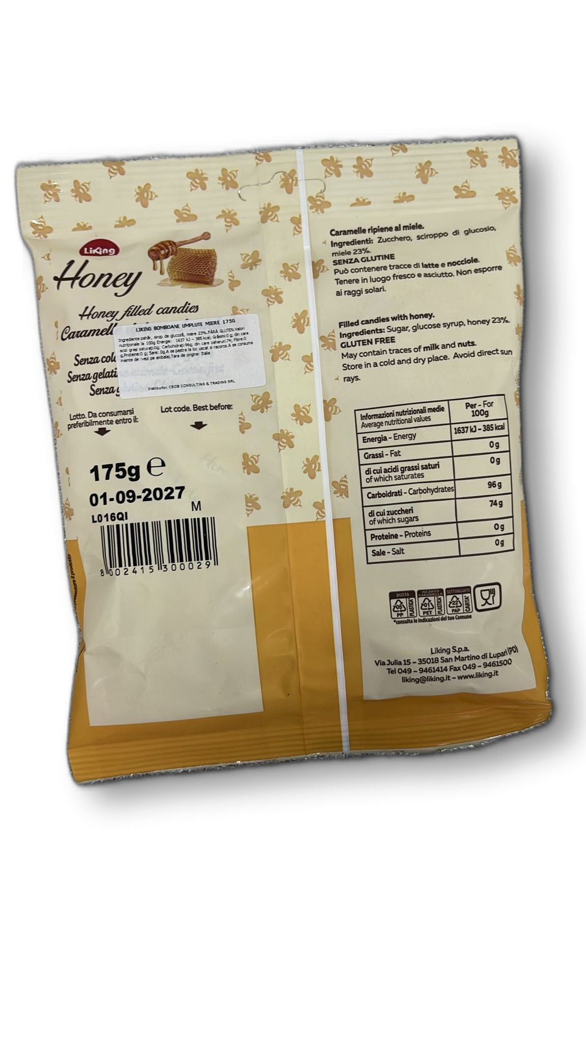 LIKING BOMBOANE UMPLUTE MIERE 175G