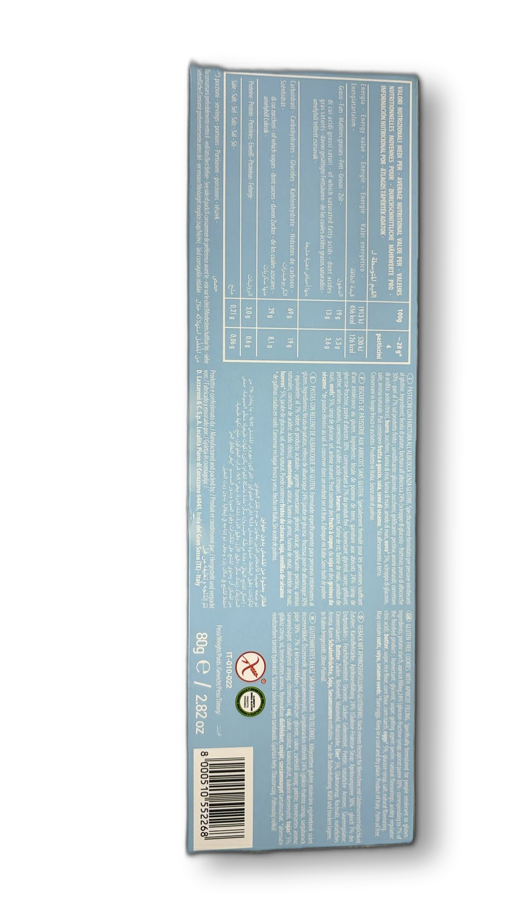 LAZZARONI PASTICCINI CU CAISA FARA GLUTEN 80G