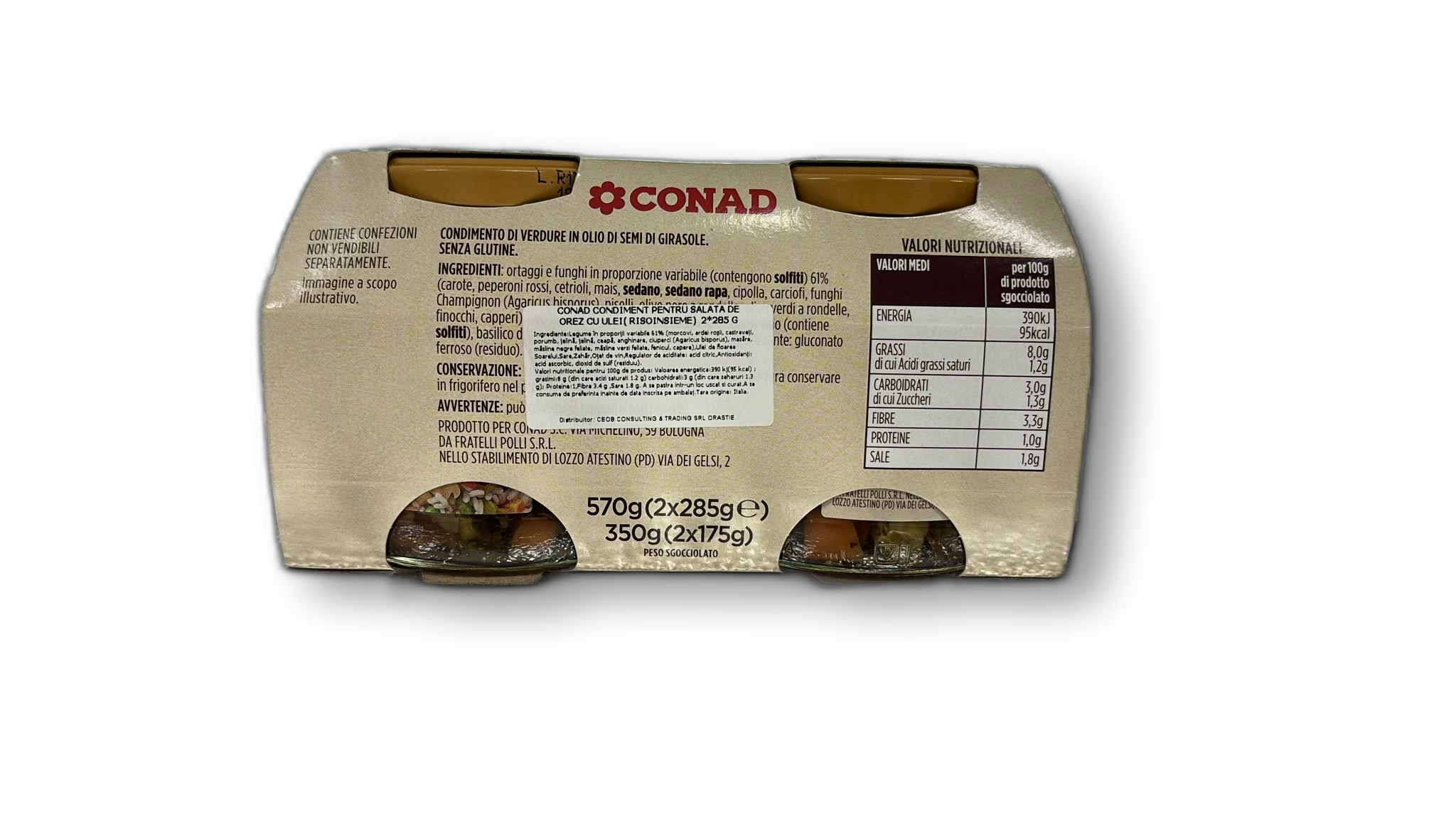 CONAD CONDIMENT PENTRU SALATA DE OREZ CU ULEI( RISOINSIEME)  2*285 G