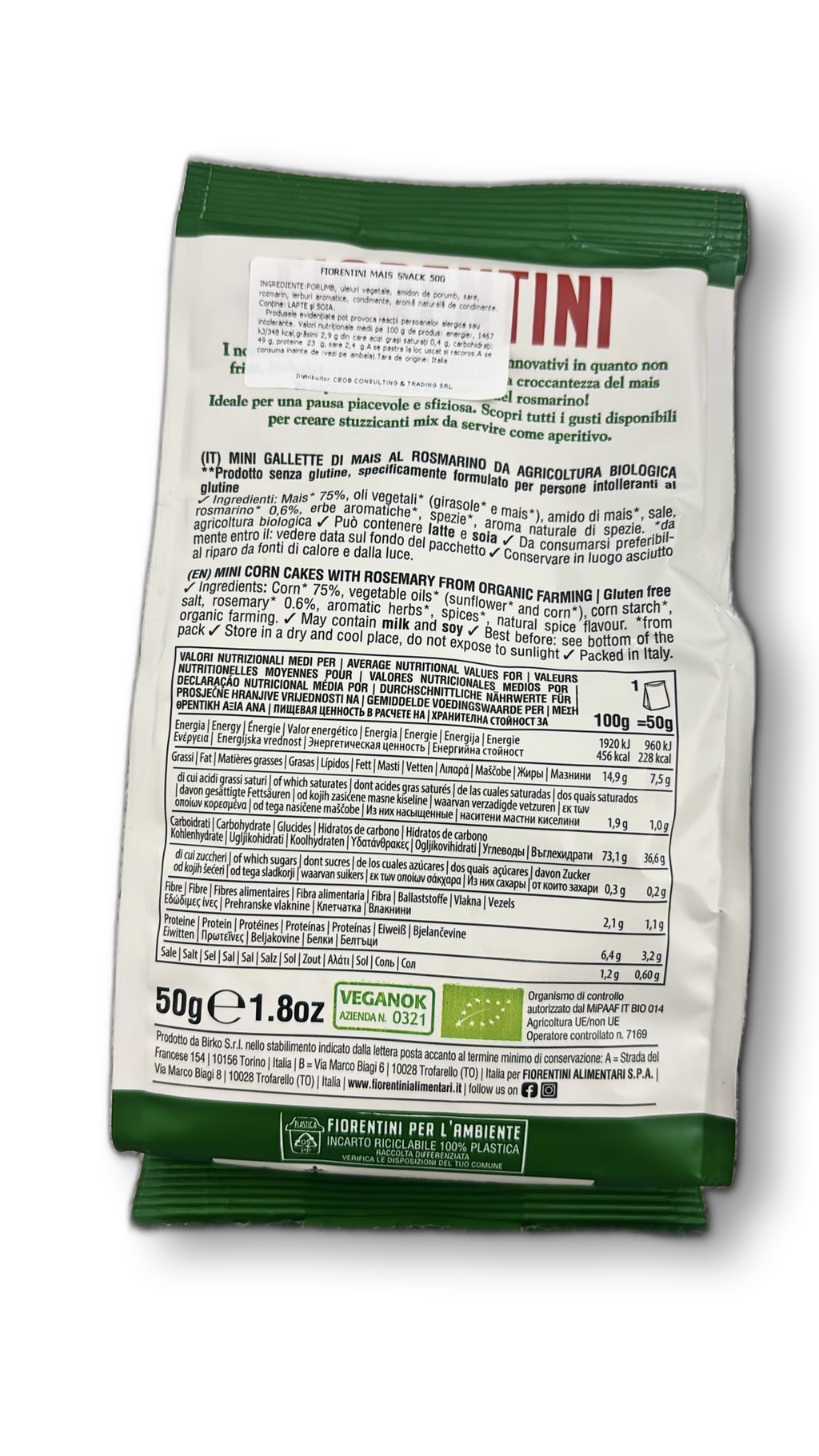 FIORENTINI MAIS SNACK 50G