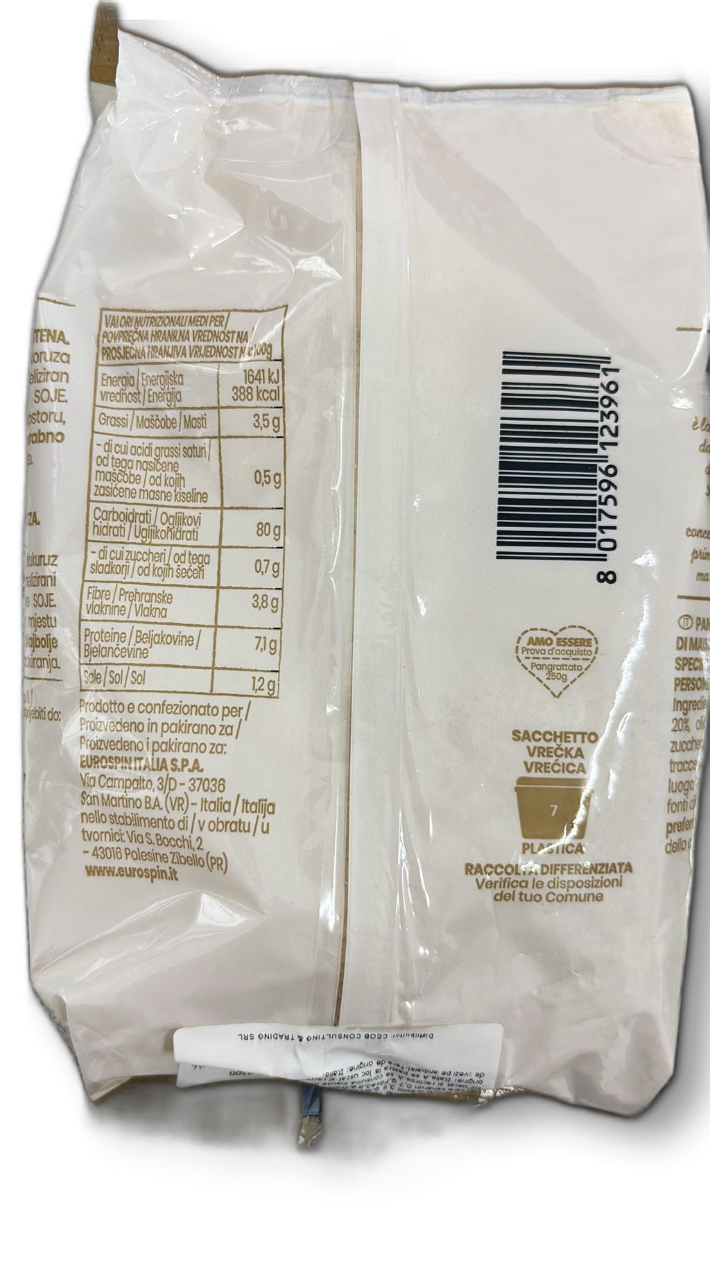 AMO ESSERE PESMET FARA GLUTEN 250G
