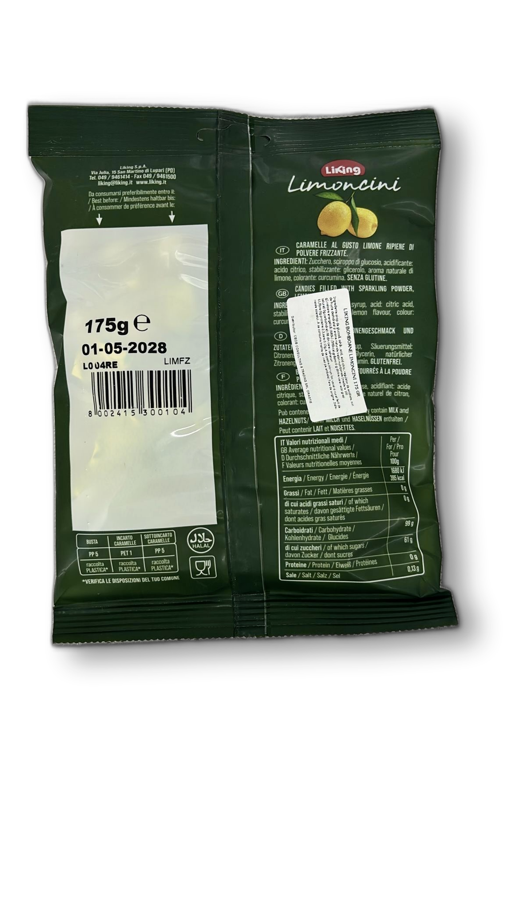 LIKING BOMBOANE LIMONCINI 175 GR