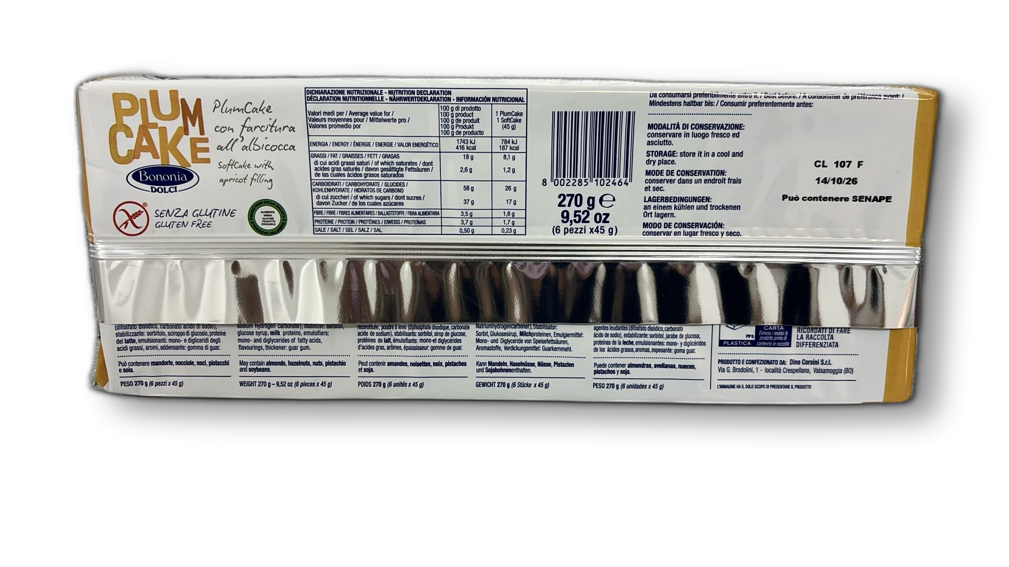 BONOMIA PRAJITURA CU CAISE FARA GLUTEN 270G