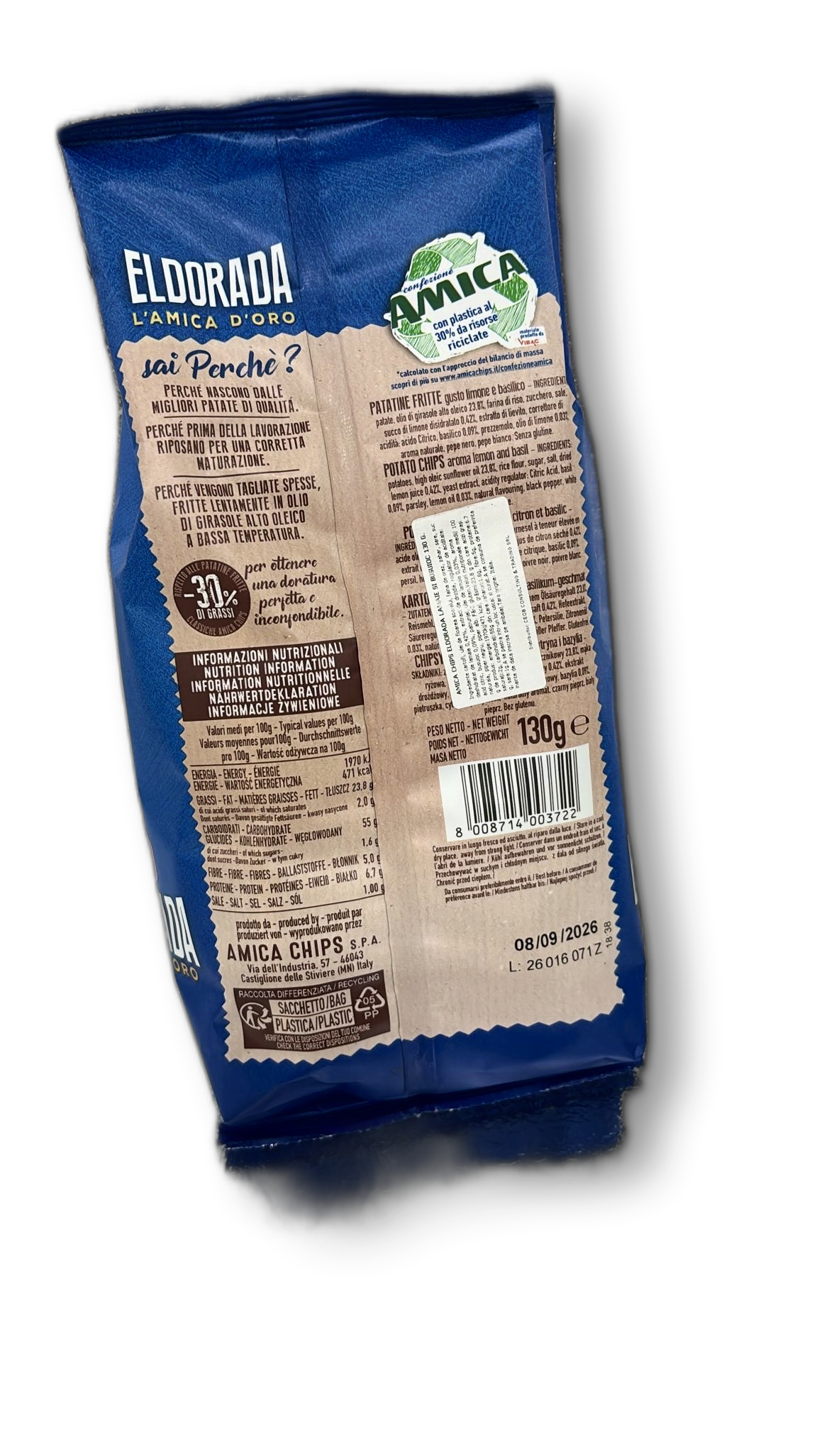 AMICA CHIPS ELDORADA LAMAIE SI BUSUIOC 130 G.