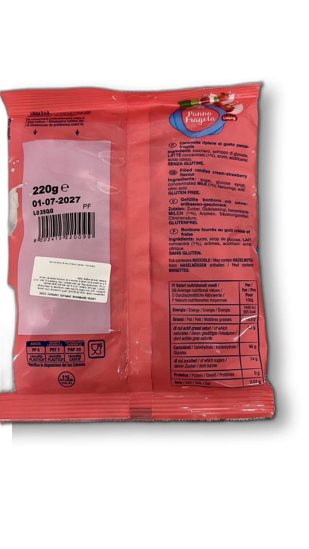LIKING BOMBOANE UMPLUTE CAPSUNI 220G