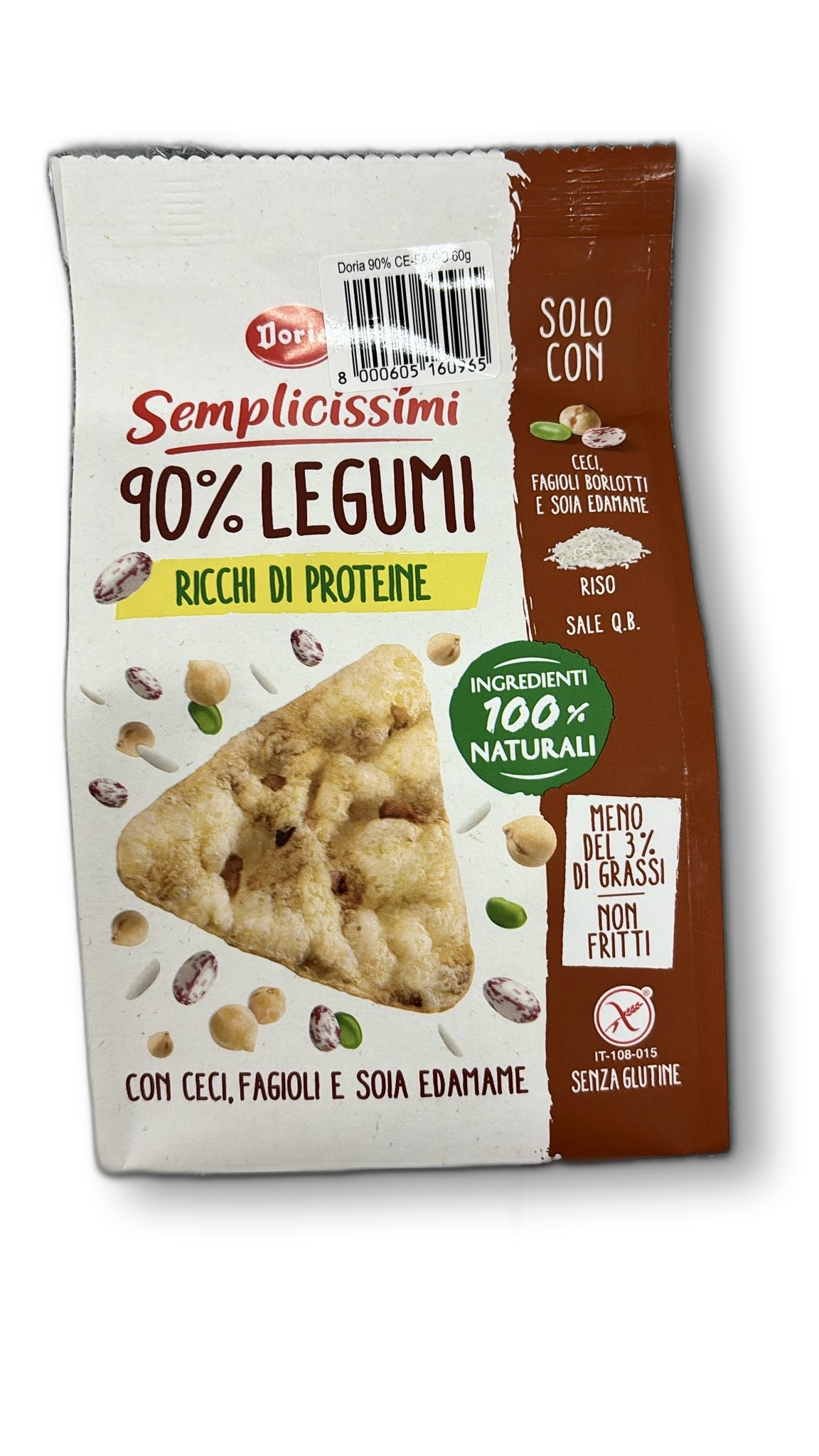 DORIA SEMPLICISSIMI CRAKERS CU LEGUME FARA GLUTEN 60g