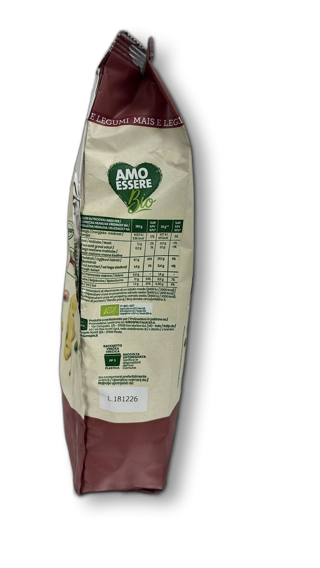 SNACK LEGUME MAIS F/GLUTEN 80G