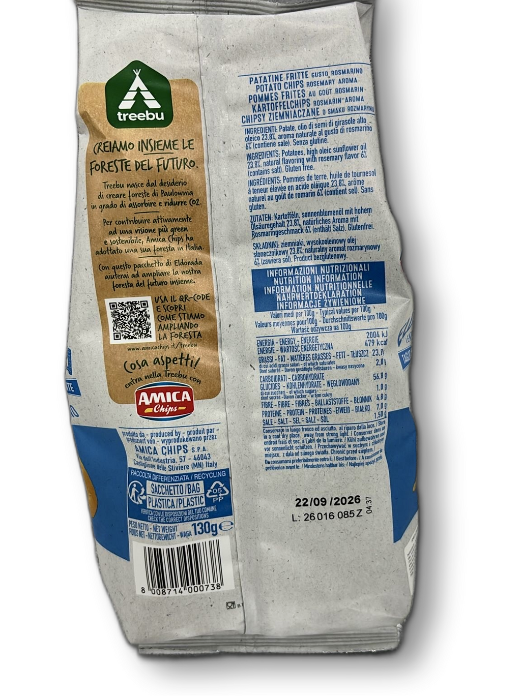 AMICA CHIPS ELDORADA ROZMARIN 130 g
