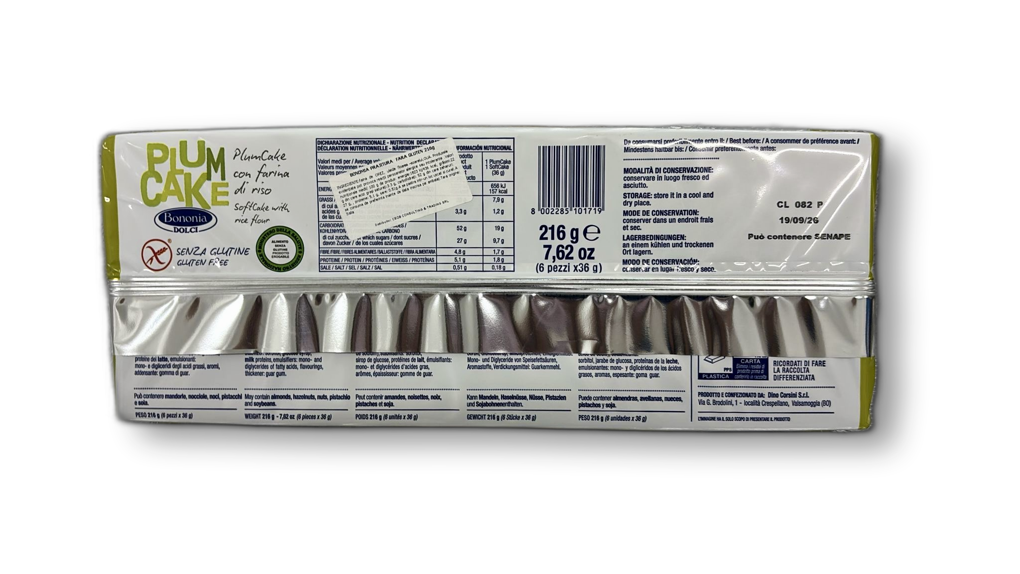 BONOMIA PRAJITURA  FARA GLUTEN 216g
