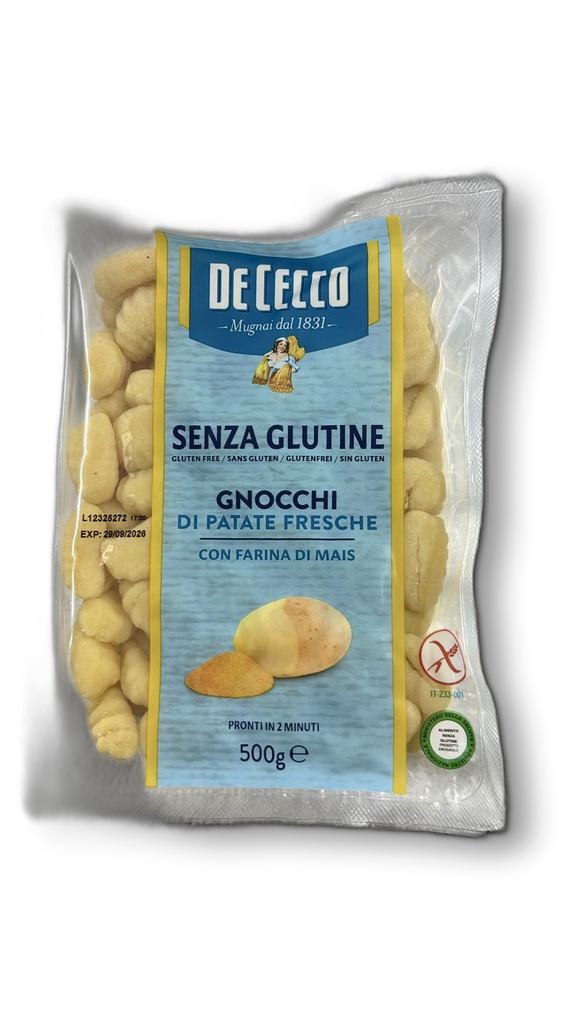 DE CECCO GNOCCHI FARA GLUTEN 500G